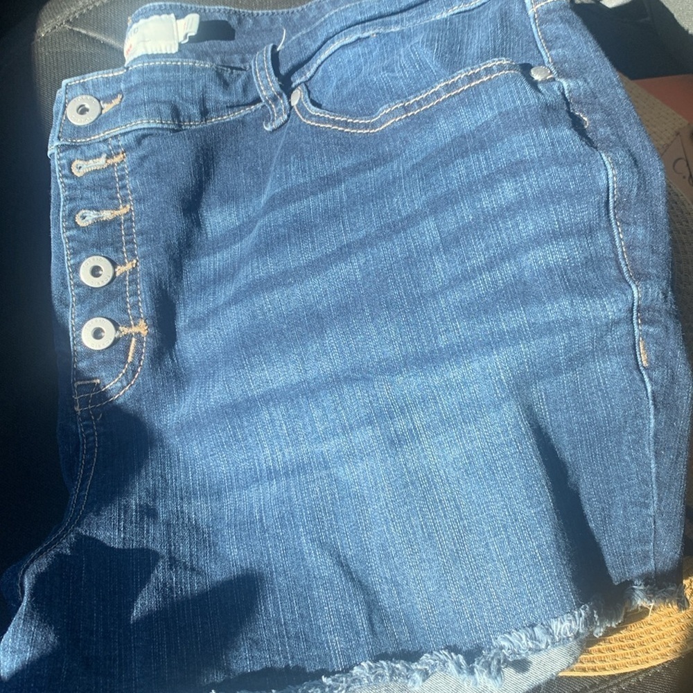 Torrid 3.5 Inch Perfect Vintage Stretch Mid-Rise medium wash Short size 22 - Picture 5 of 6
